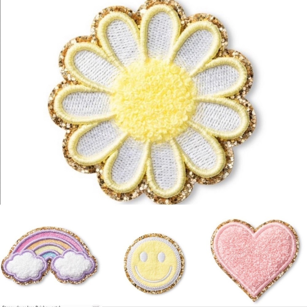 Stoney Clover Patches Target 4 patches rainbow, flower, smiley face.